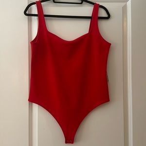 Express Square Neck Thong Tank Bodysuit